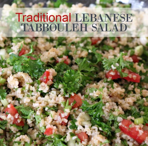 Traditional Lebanese Tabbouleh Salad