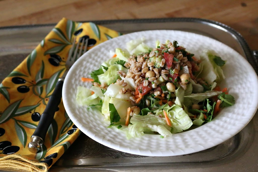 A Mediterranean Farrow Salad