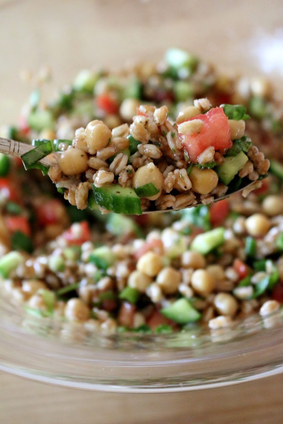 A Mediterranean Farro Salad 