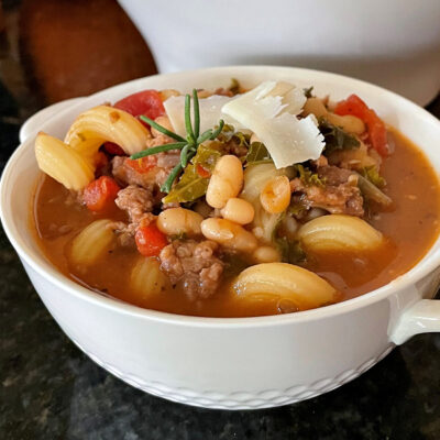 Rustic Italian Sausage and White Bean Soup