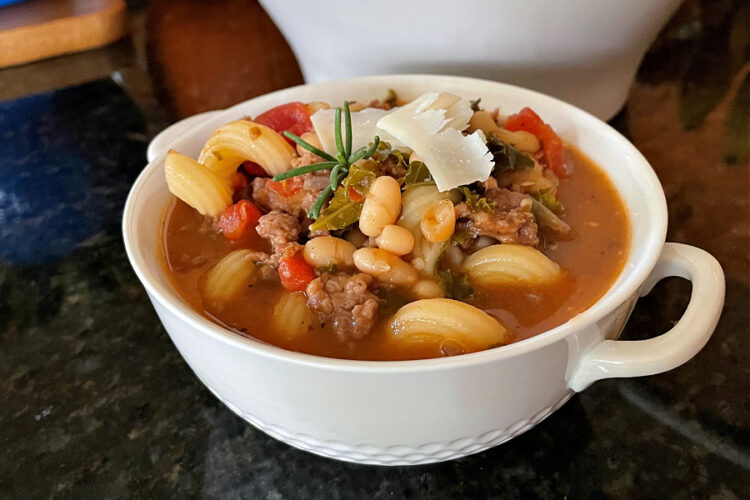 Rustic Italian Sausage and White Bean Soup