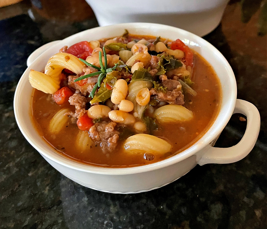 Rustic Italian Sausage and White Bean Soup