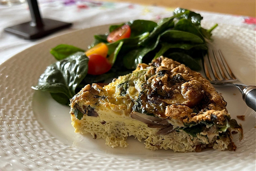 Mushroom and Basil Frittata