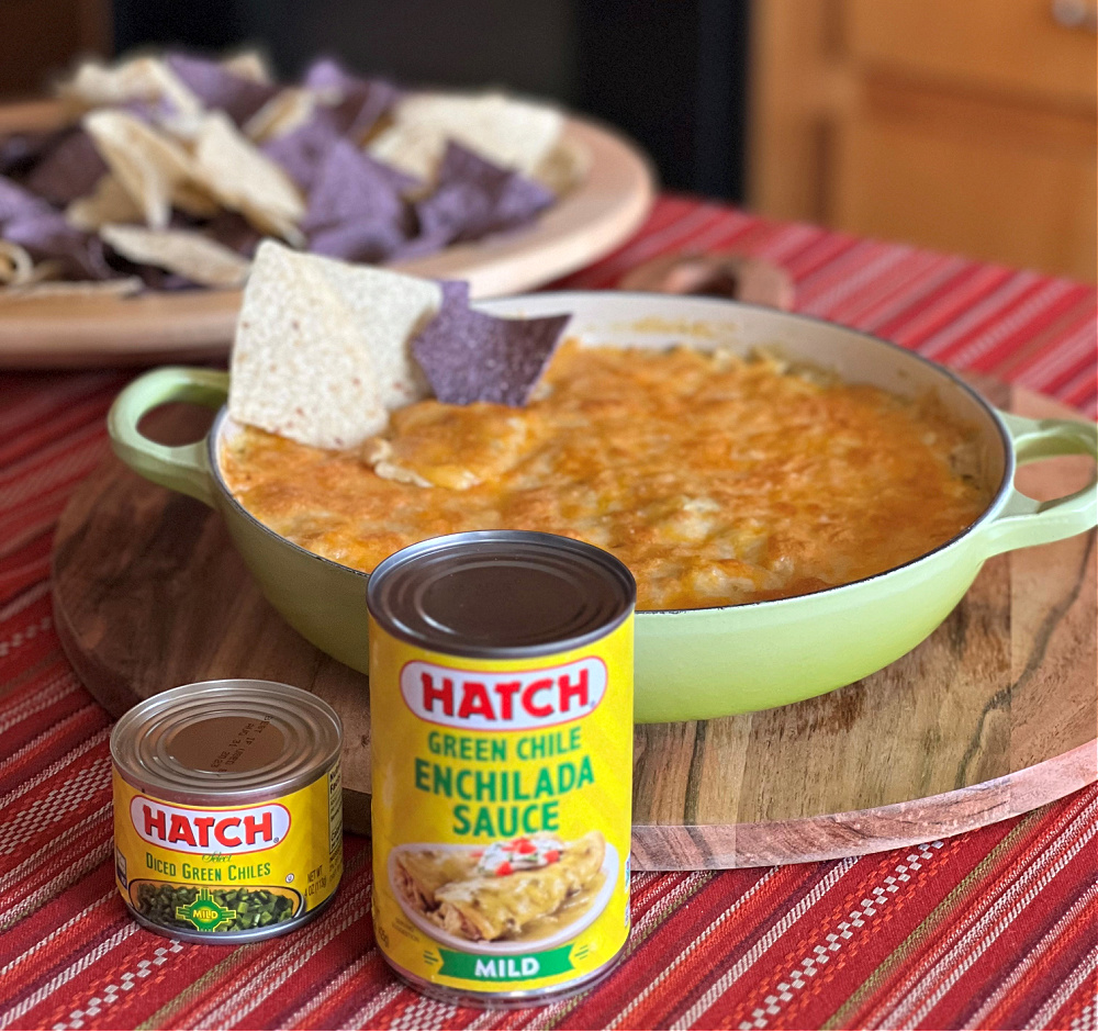 Green Chile and Chicken Enchilada Dip