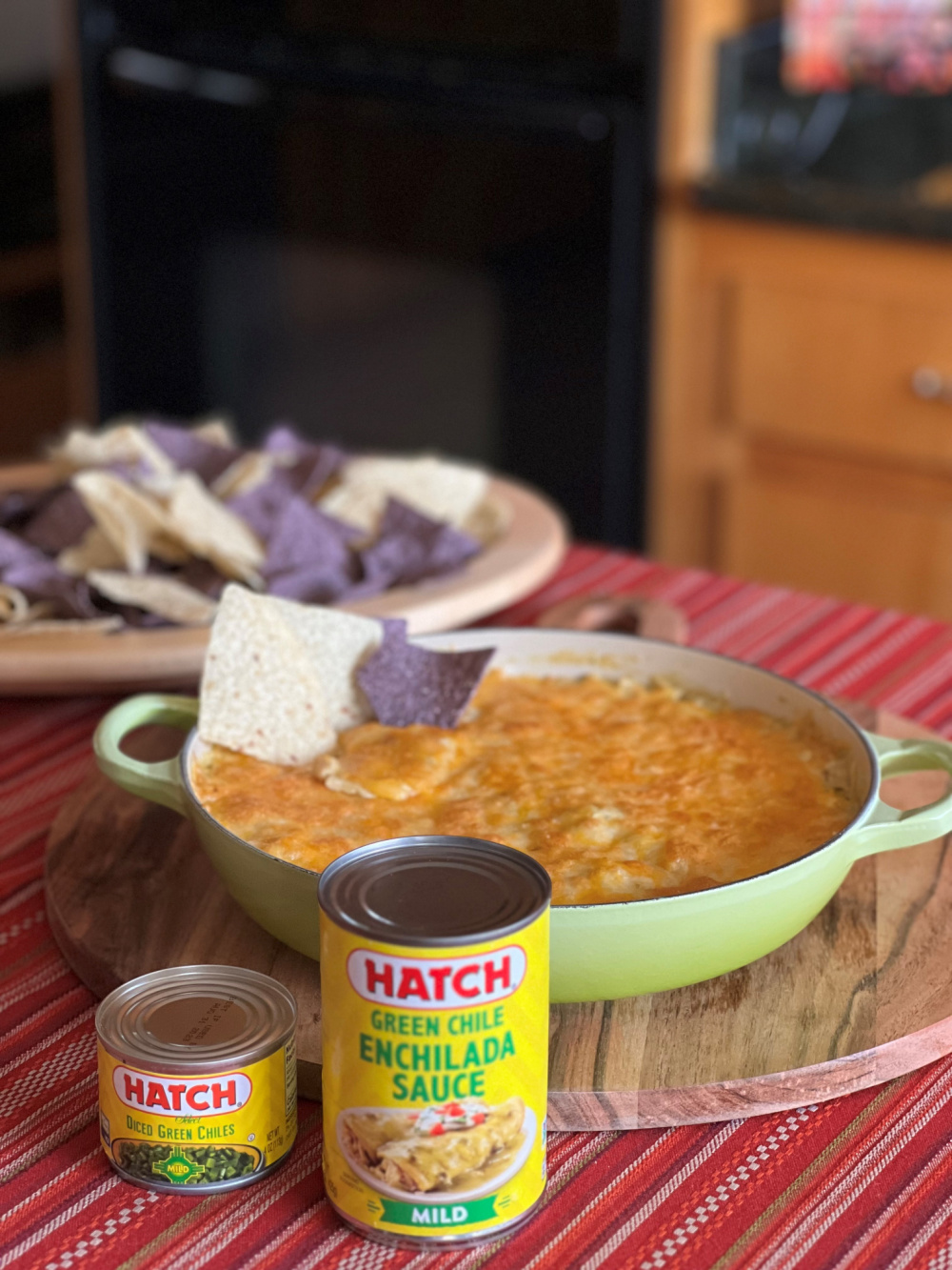 Green Chile and Chicken Enchilada Dip